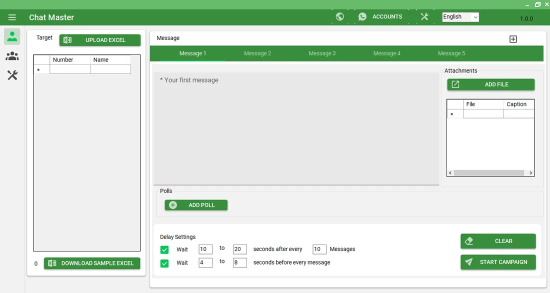 Chat Master interface