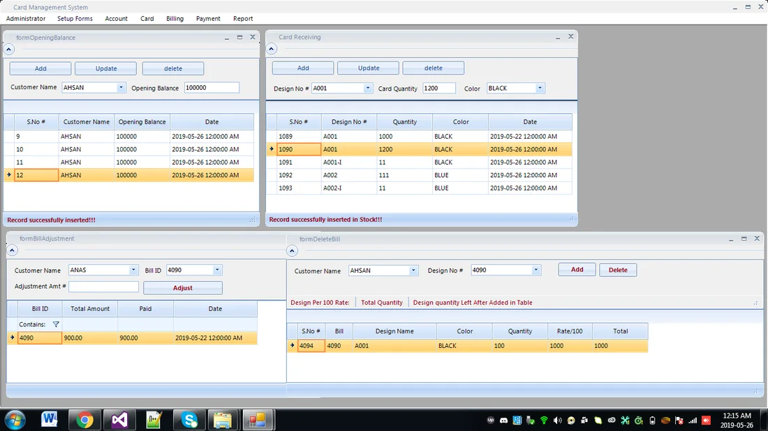 King Card customer dashboard