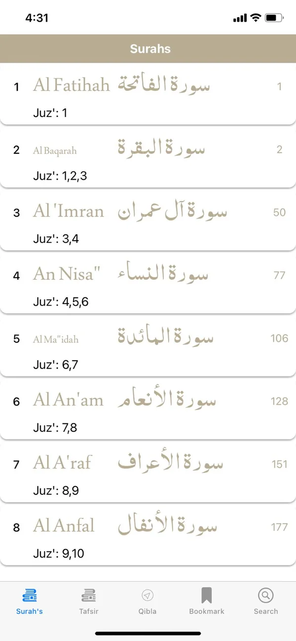 IslamSOM mobile interface