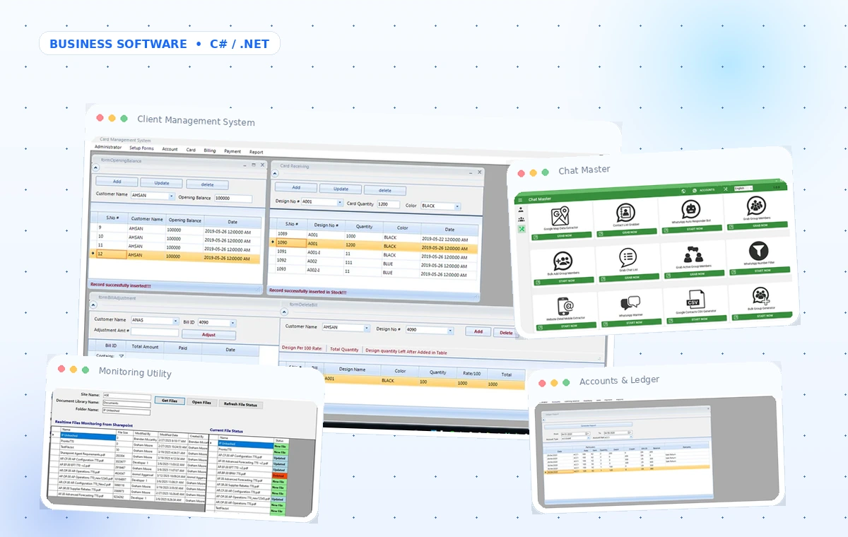 Business and desktop application portfolio