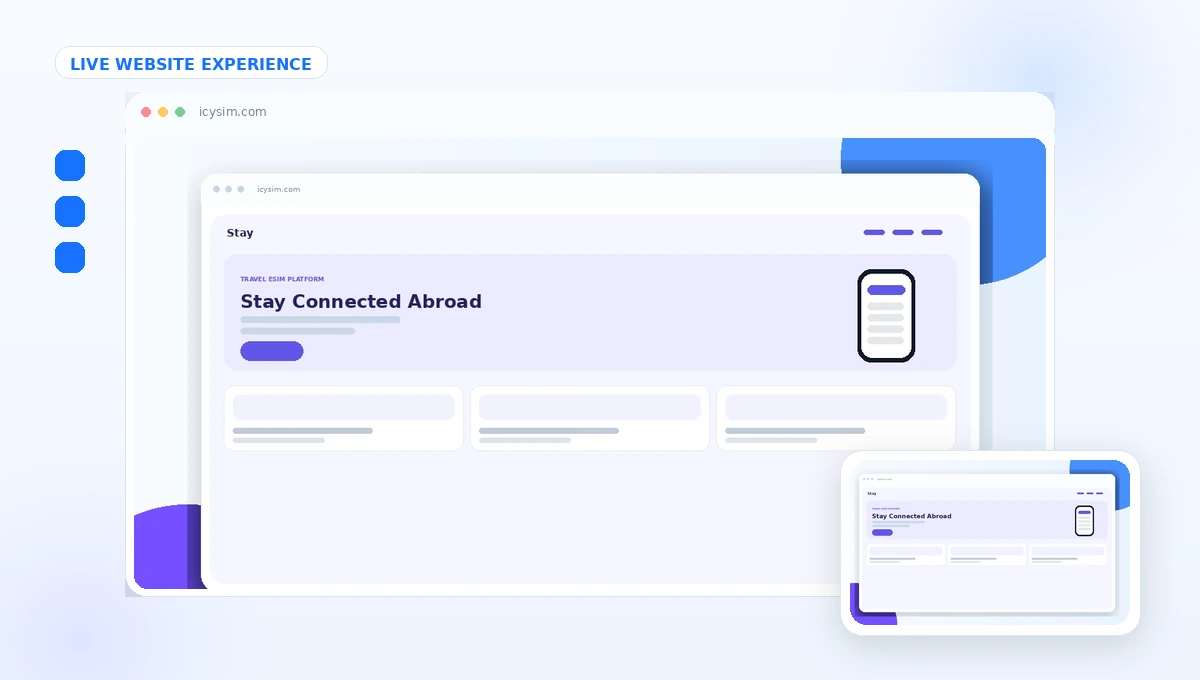 Professional website visual preview