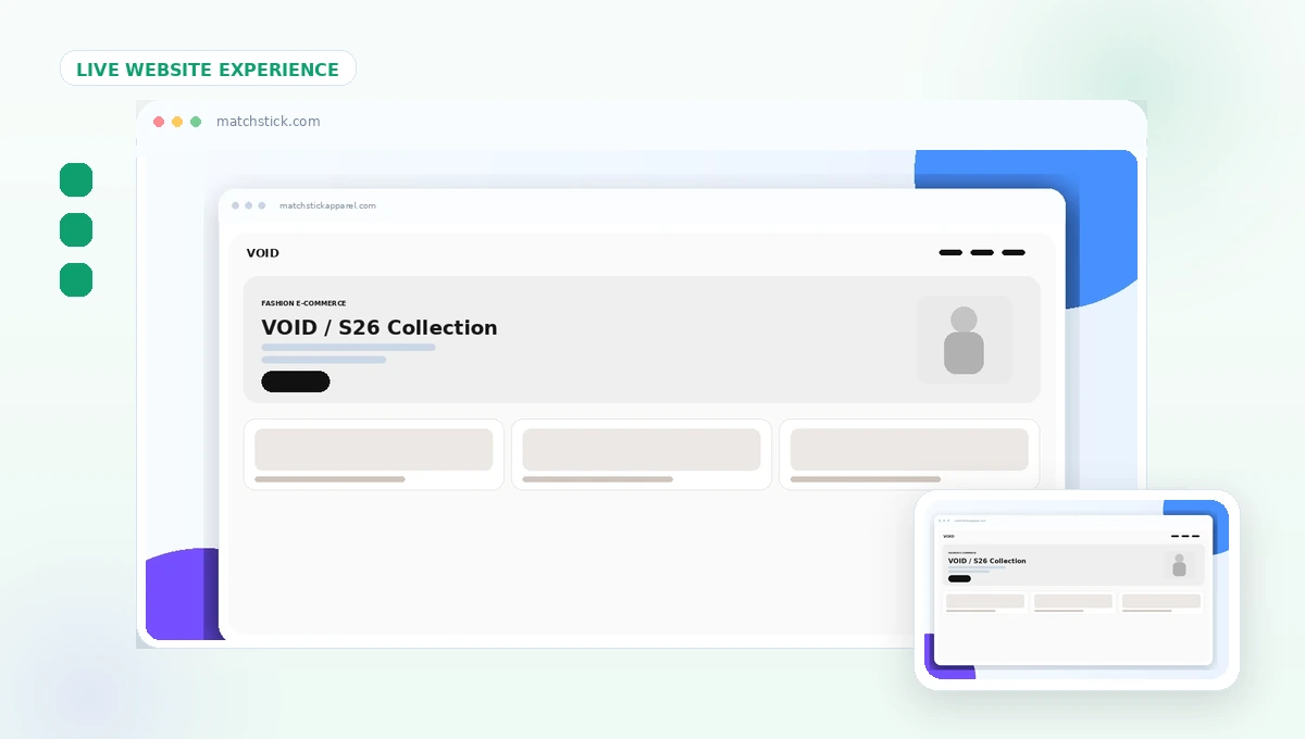 Professional website visual preview