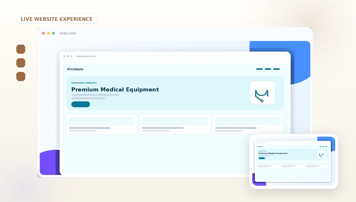 Professional website visual preview