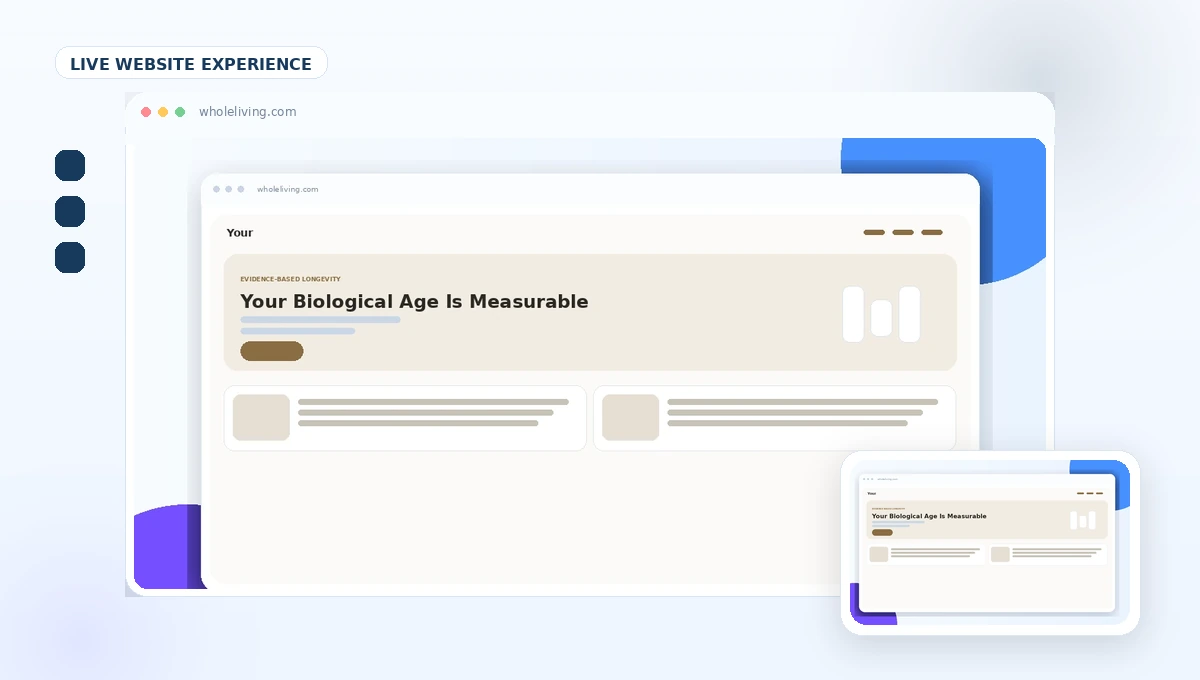 Professional website visual preview
